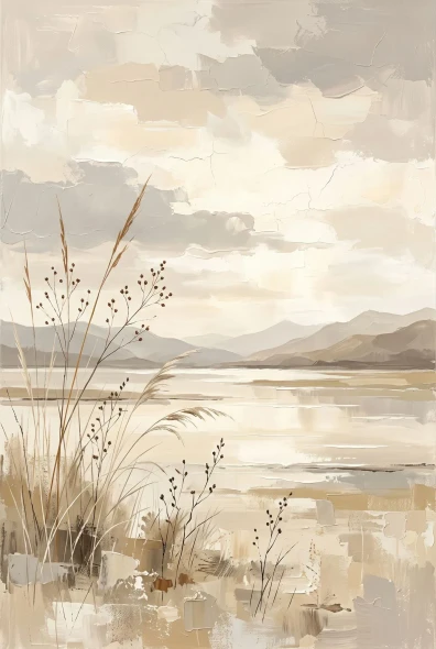 Serene Marshland Dawn (PRT-15697-127366) - Canvas Art Print - 40in X 60in