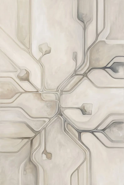 Microfluidic Luminous Channels (PRT-15697-127430) - Canvas Art Print - 40in X 60in