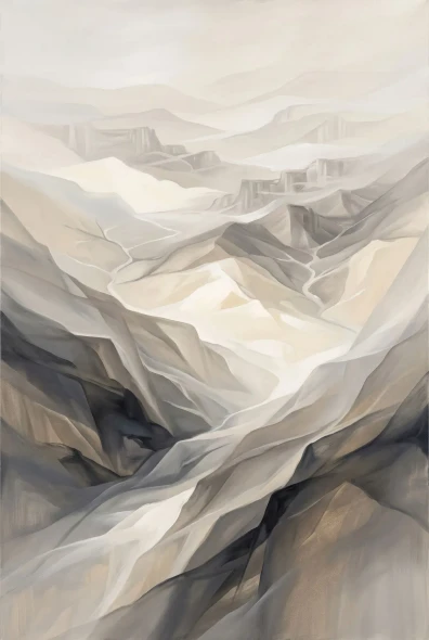 Silence Of The Peaks (PRT-15697-127456) - Canvas Art Print - 40in X 60in