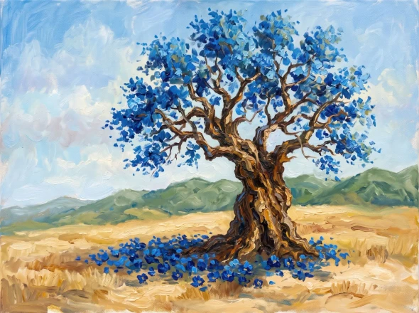 Azure Canopy Dream (PRT-15697-127192) - Canvas Art Print - 60in X 45in