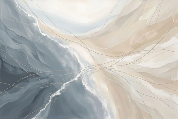 Mineral Tides In Repose (PRT-15697-127599) - Canvas Art Print - 60in X 40in