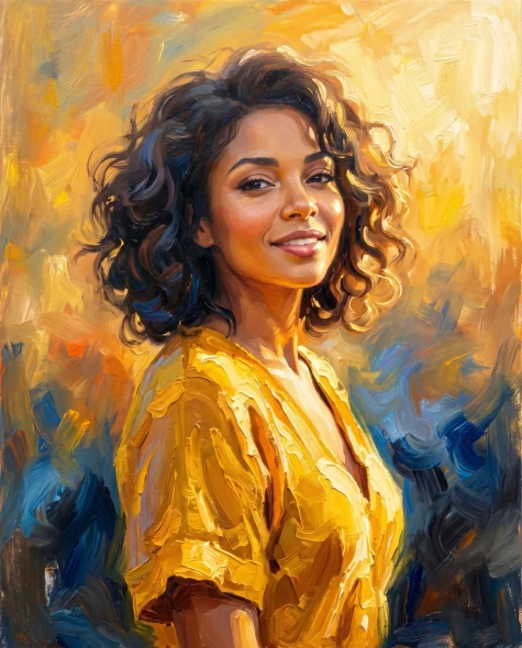 Sunlit Breezy Confidence (PRT-16861-127106) - Canvas Art Print - 48in X 60in