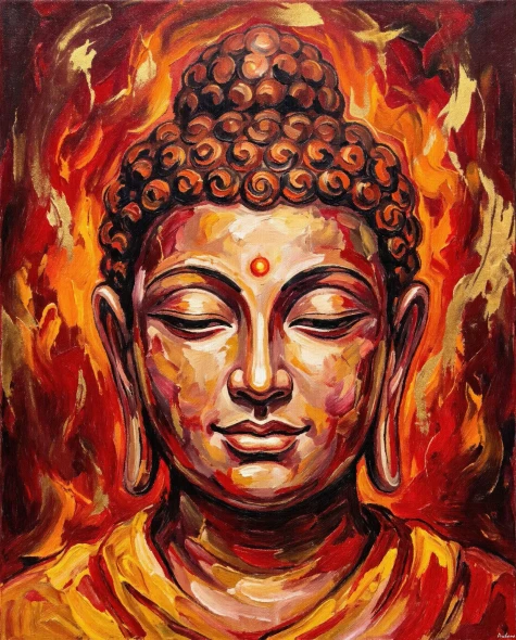 Flame Of Awakening Consciousness (PRT-15697-126886) - Canvas Art Print - 48in X 60in