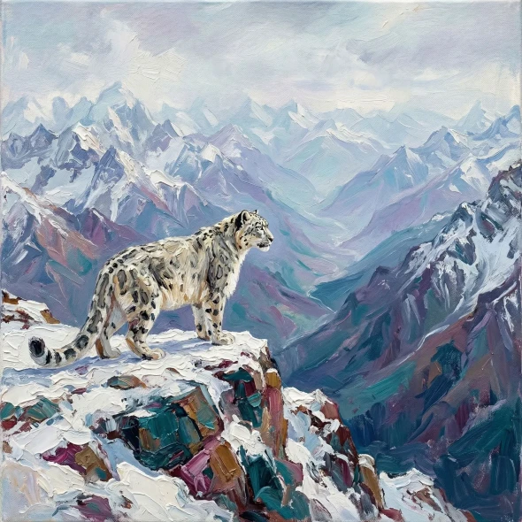 Solitude Upon The High Precipice (PRT-15697-126689) - Canvas Art Print - 60in X 60in