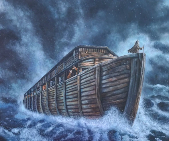 Ark Of Hope (ART-19077-127650) - Handpainted Art Painting - 36in X 30in