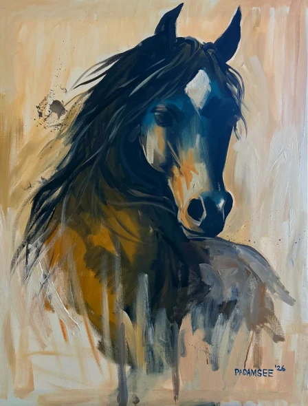 Untamed Silence (PRT-18703-127742) - Canvas Art Print - 46in X 60in