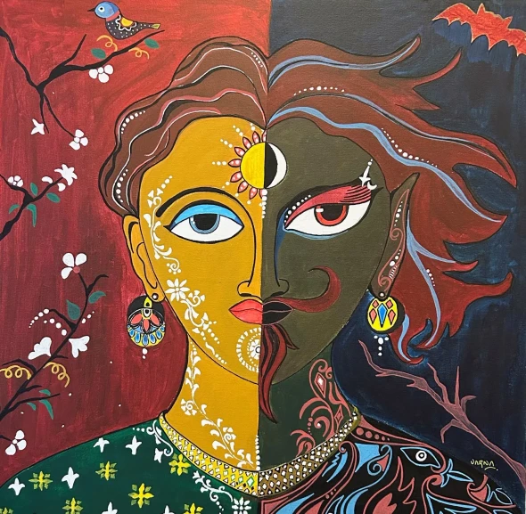 Dr Jekyll And Mr Hyde (Duality) (ART-8079-127754) - Handpainted Art Painting - 36in X 36in