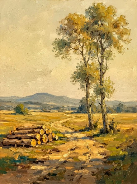 Winding Path Through Valleys (PRT-15697-127077) - Canvas Art Print - 45in X 60in