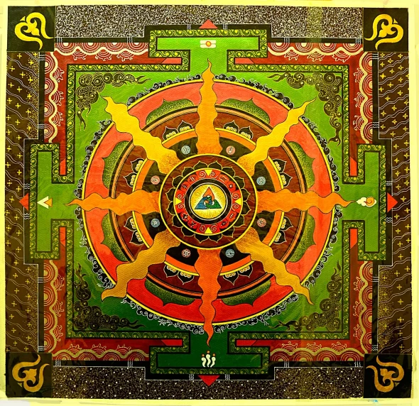 Tantrik 3 (ART-19251-127769) - Handpainted Art Painting - 22in X 22in