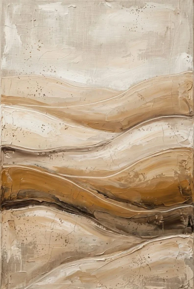 Quiet Contemplation In Ochre (PRT-15697-127788) - Canvas Art Print - 40in X 60in