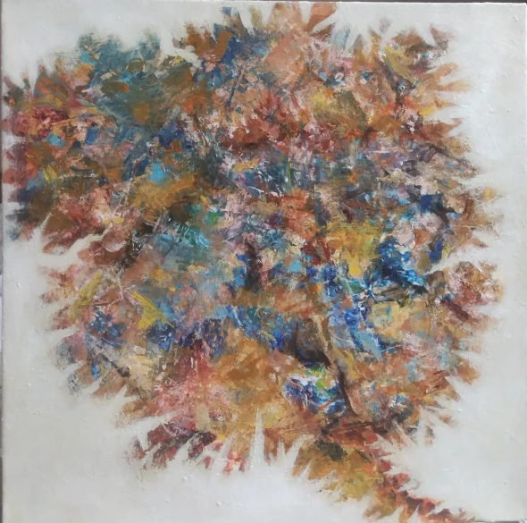 Congregation Of Colors (ART-1626-127832) - Handpainted Art Painting - 24in X 24in