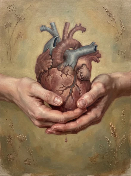 Protective Heart Of Earth (PRT-15697-127954) - Canvas Art Print - 45in X 60in