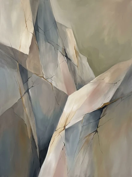 Monumental Granite Silence (PRT-15697-127899) - Canvas Art Print - 45in X 60in