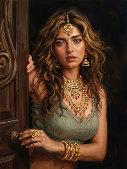 Portrait Of Golden Splendor (PRT-16861-127219) - Canvas Art Print - 45in X 60in