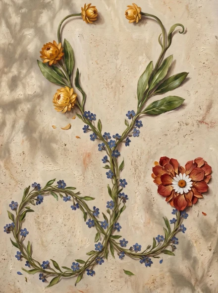 Luminous Botanical Palette Study (PRT-15697-127984) - Canvas Art Print - 45in X 60in