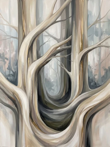 Quiet Cedar Passage (PRT-15697-127870) - Canvas Art Print - 45in X 60in