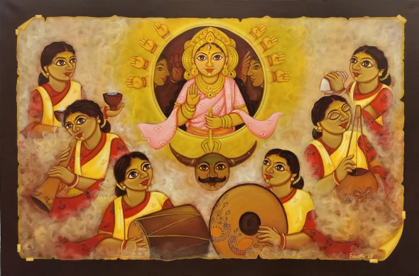 Tune Of Devotion 3 (ART-15181-128032) - Handpainted Art Painting - 72in X 48in