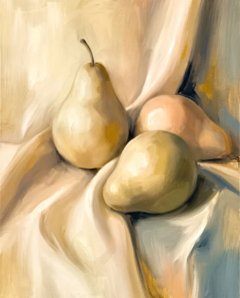 Study In Linen And Fruit (PRT-15697-128197) - Canvas Art Print - 48in X 60in