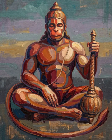 Stillness Of The Guardian (PRT-15697-126410) - Canvas Art Print - 48in X 60in