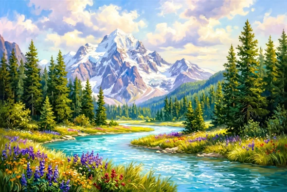 Terracotta Echoes By The Water (PRT-15697-127279) - Canvas Art Print - 60in X 40in