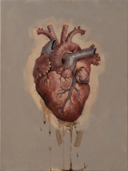 Anatomical Heart Study (PRT-15697-127955) - Canvas Art Print - 45in X 60in