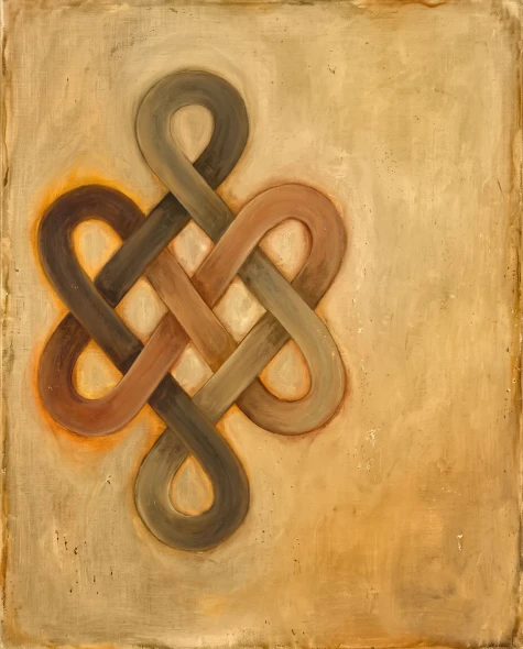 Umber Clay And Continuity (PRT-15697-128275) - Canvas Art Print - 48in X 60in