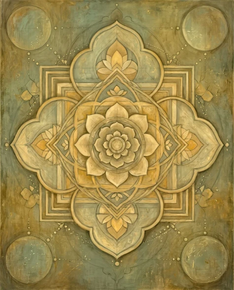 Fourfold Equilibrium Of Waters (PRT-15697-128223) - Canvas Art Print - 48in X 60in
