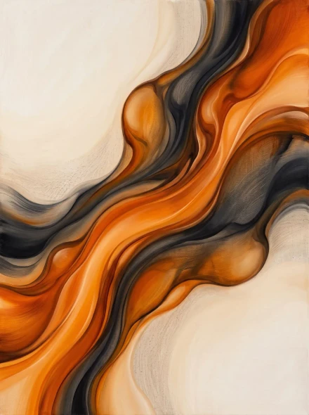 Ember Current Of Flow (PRT-15697-127840) - Canvas Art Print - 45in X 60in