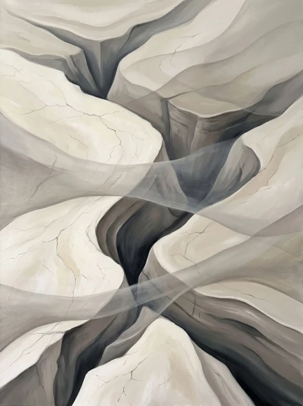 Cartography Of Silent Stone (PRT-15697-127850) - Canvas Art Print - 45in X 60in