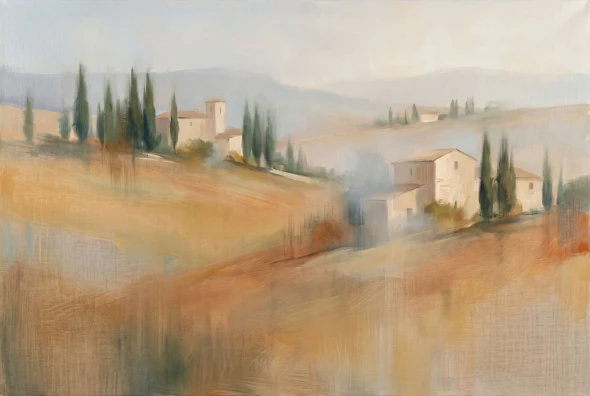 Quiet Tuscan Morning (PRT-15697-128040) - Canvas Art Print - 60in X 40in