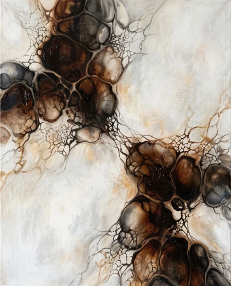 Subtle Obsidian Web (PRT-15697-128337) - Canvas Art Print - 48in X 60in