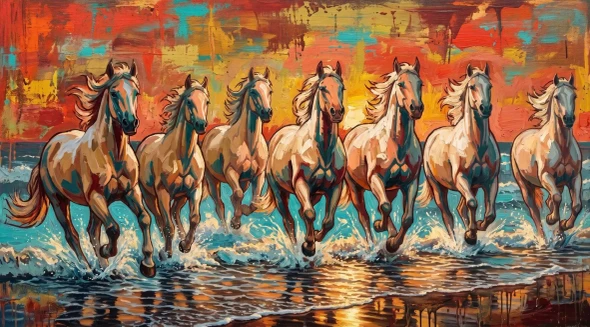 Thunder On The Shore (PRT-15697-128452) - Canvas Art Print - 60in X 33in