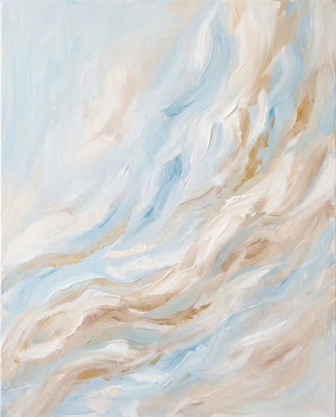 Cascading Luminous Tides (PRT-15697-128349) - Canvas Art Print - 48in X 60in