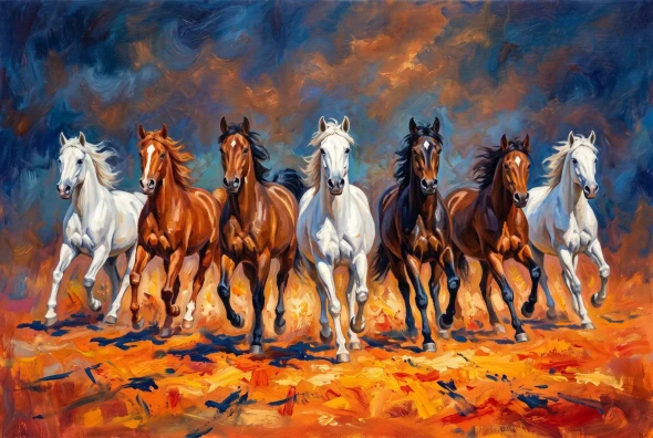 Fierce Momentum In Vermilion (PRT-15697-128426) - Canvas Art Print - 60in X 40in