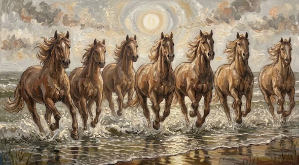 Earthen Tides At Rest (PRT-15697-128456) - Canvas Art Print - 60in X 33in
