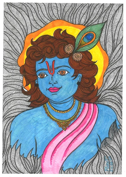 Krishna 3 (PRT-18664-128402) - Canvas Art Print - 17in X 24in