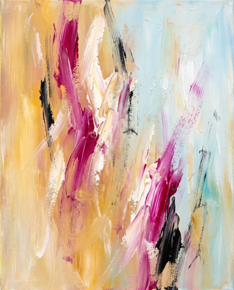 Vibrant Gestural Resonance (PRT-15697-128358) - Canvas Art Print - 48in X 60in