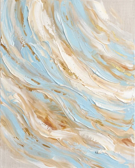Pastel Tidal Currents (PRT-15697-128325) - Canvas Art Print - 48in X 60in