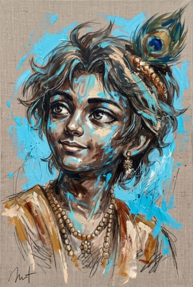 Whispers Of Turquoise Grace (PRT-15697-128495) - Canvas Art Print - 40in X 60in