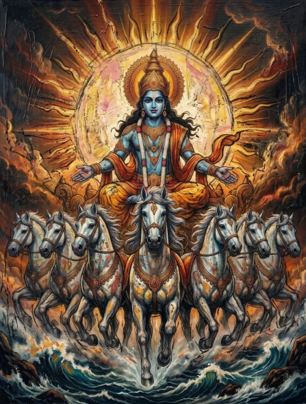 Fiery Chariot Of Heavens (PRT-15697-128499) - Canvas Art Print - 45in X 60in