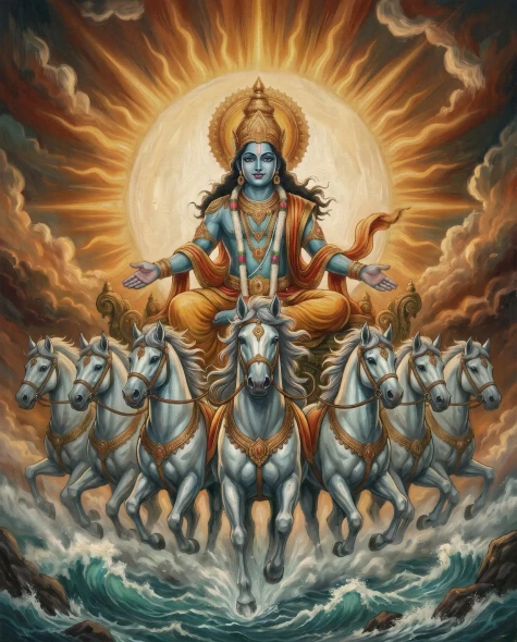 Chariot Of Divine Light (PRT-15697-128497) - Canvas Art Print - 48in X 60in