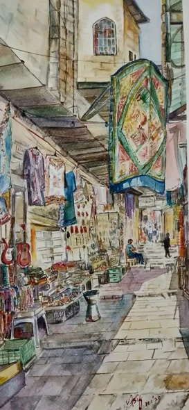 Hidden Lane (PRT-17504-128513) - Canvas Art Print - 8in X 18in