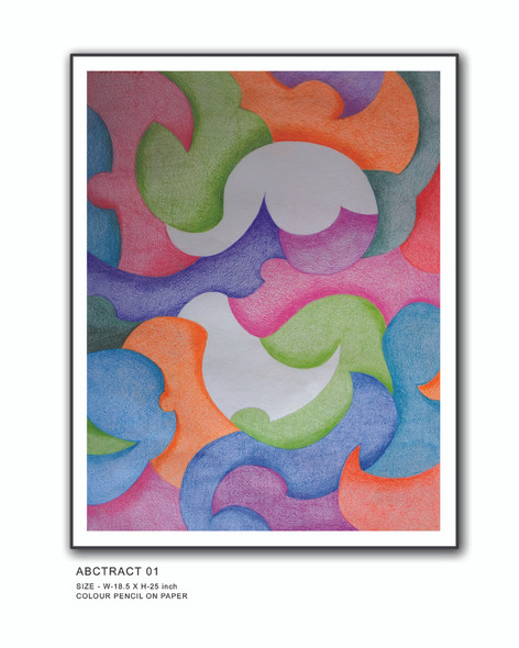 ABSTRACT 01 (ART_1609_13548) - Handpainted Art Painting - 19in X 25in