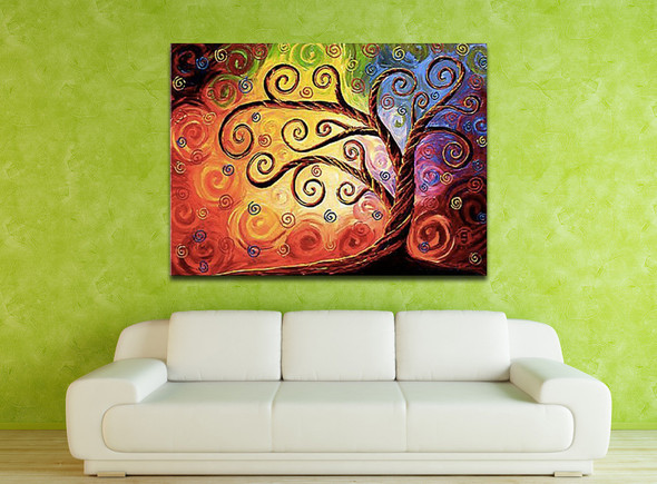 Tree of Life 6 - Handpainted Art Painting - 40in X 32in