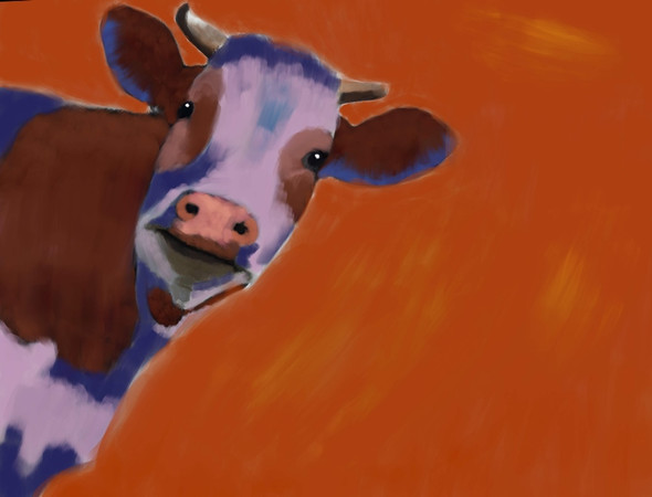 cow paintings,56Anm59,MTO_1550_15108,Artist : Community Artists Group,Mixed Media