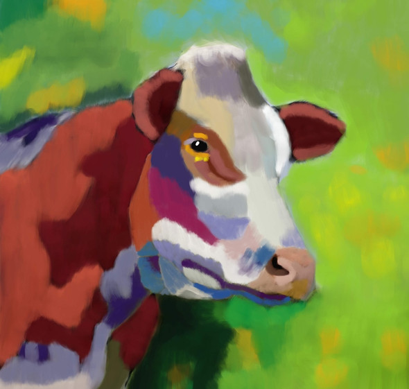 Cow paintings,56Anm58,MTO_1550_15107,Artist : Community Artists Group,Mixed Media