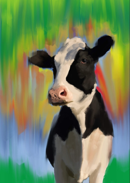 cow paintings,56Anm57,MTO_1550_15106,Artist : Community Artists Group,Mixed Media