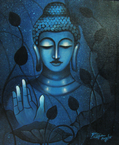 Siddhartha (ART_1268_11283) - Handpainted Art Painting - 20in X 24in