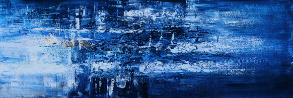 BlueGates - 72in X 24in,25ABT734_7224,Blue, Violet, Mauve,180X60 Size,Abstract Art Canvas Painting