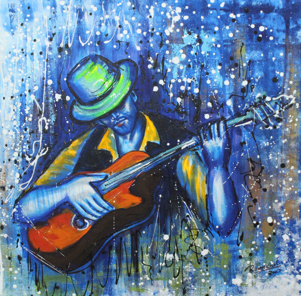 Musical Art 17 (ART_1522_20733) - Handpainted Art Painting - 24 in X 24in